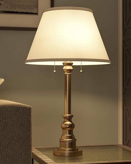 Kenroy Home 30437AB Spyglass Table Lamps, Large, Antique Brass - LeafyLoom