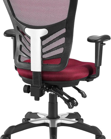 Modway Articulate Ergonomic Mesh Office Chair in Red - LeafyLoom