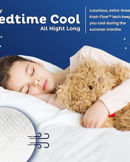 Snuggle-Pedic Toddler Pillow for Travel & Camping - USA Made Shredded Memory Foam Pillows w/Cooling Cover - GreenGuard Gold Certified Kids Pillow - LeafyLoom