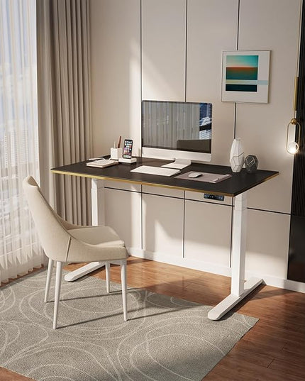 AIMEZO 71" W Standing Desk Frame, Dual Motor Electric Height Adjustable Sit Stand Desk Frame with 4 Memory Preset Button, USB Charging Port for Home Office (3 Tier Legs, White) - LeafyLoom