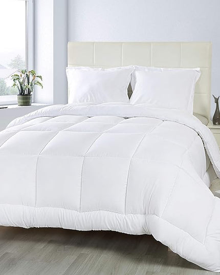 Utopia Bedding Queen Size Comforter Set with 2 Pillow Shams, Bedding Comforter Sets, Down Alternative White Comforter, Soft and Comfortable, Machine Washable (Pack of 4) - LeafyLoom