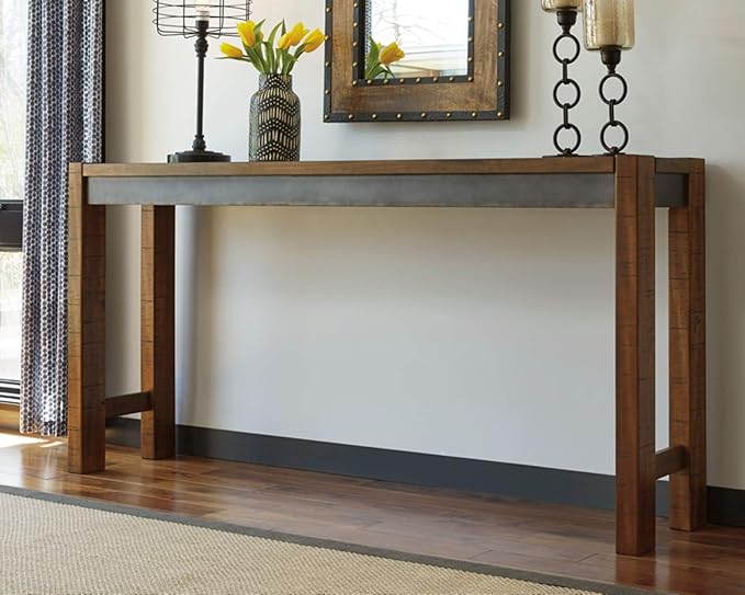 Signature Design by Ashley Furniture Torjin Urban Counter Height Dining Room Table, Two-tone Brown - LeafyLoom