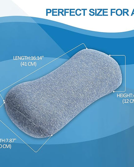 JEMA Memory Foam Lumbar Support Pillow for Office Chair, Car, Bed, for Lower Back Pain Relief, Great as Lumbar Pillow, Under Knee Pillow, Leg Rest Pillow, Headrest - LeafyLoom