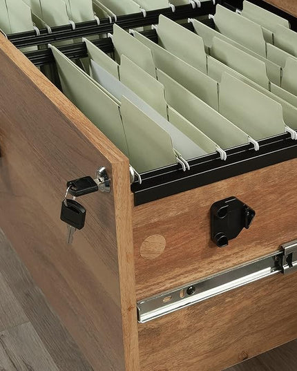 Sauder Cannery Bridge Lateral File, L: 31.73" x W: 22.05" x H: 29.76", Sindoori Mango finish - LeafyLoom