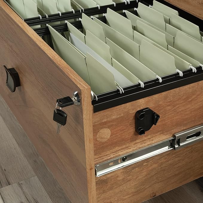 Sauder Cannery Bridge Lateral File, L: 31.73" x W: 22.05" x H: 29.76", Sindoori Mango finish - LeafyLoom
