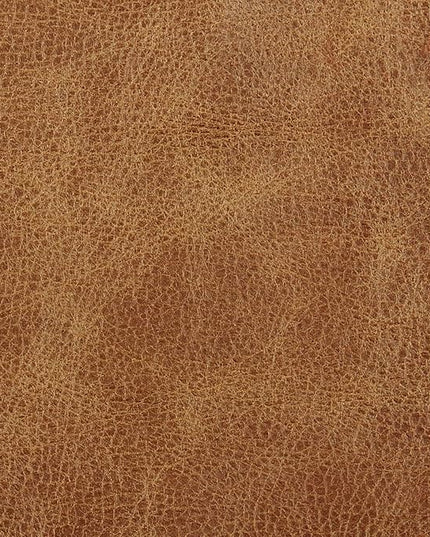 Amazon Brand – Rivet Summit Mid-Century Modern Leather Accent Chair with Steel Arms, Cognac Brown, 35"D x 27.2"W x 27.6"H - LeafyLoom