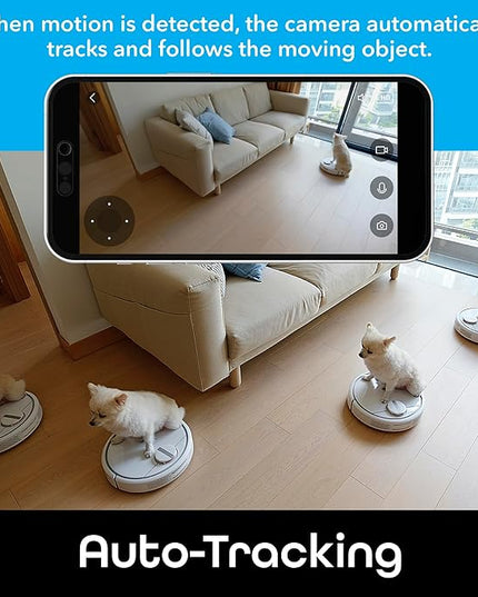 Scope indoor 1080p HD Smart Auto-Tracking Security Camera, White, Motion Only Geeni