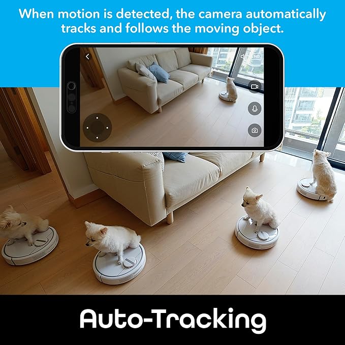 Scope indoor 1080p HD Smart Auto-Tracking Security Camera, White, Motion Only Geeni