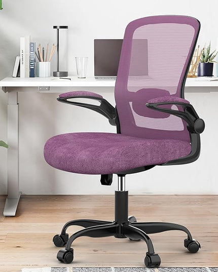 Office Chair, Ergonomic Desk Chair with Adjustable Lumbar Support, High Back Mesh Computer Chair with Flip-up Armrests-BIFMA Passed Task Chairs, Executive Chair for Home Office - LeafyLoom