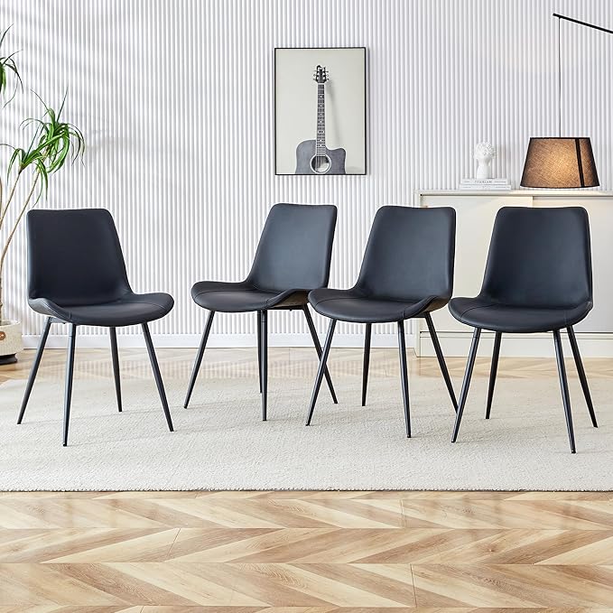 NicBex Haerin-SD-00316-LWJ Dining Chairs, 19.6"x18.5"x32.6", Black - LeafyLoom