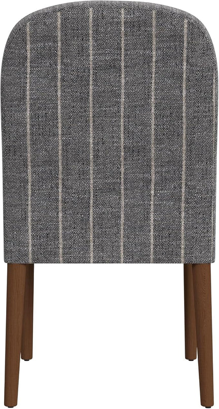 HomePop Classic Parsons Dining Chairs, Gray Midnight Woven Stripe (Single Pack) - LeafyLoom