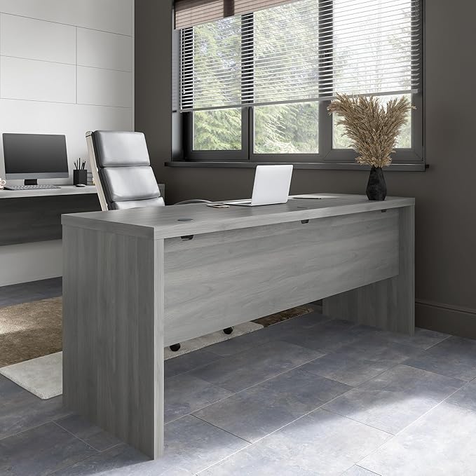 Bush Business Furniture Echo Computer Desk, 72W, Modern Gray - LeafyLoom