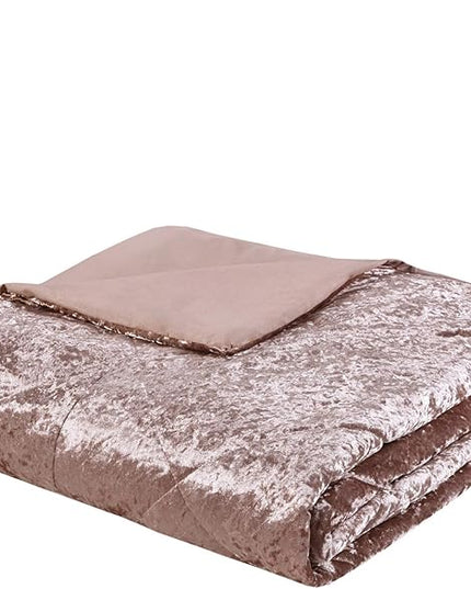 Intelligent Design Queen Duvet Cover Set, Velvet Queen Duvet Set, Luxury Diamond Quilting Pink Duvet Cover, Fluffy Duvet Cover with Decorative Pillow and 2 Shams, 4 Pieces, Blush, Full/Queen - LeafyLoom