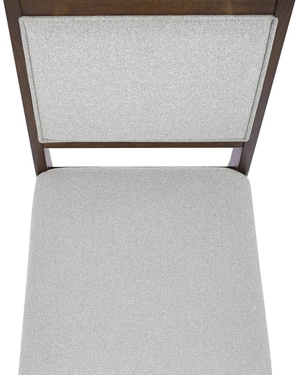 HomePop Classic Parsons Dining Chairs, Gray solid woven (set of 2) - LeafyLoom