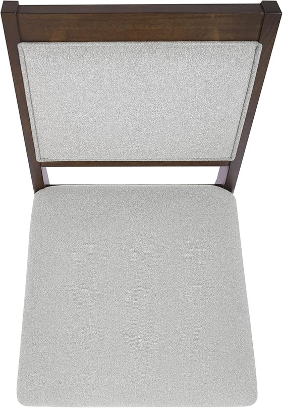 HomePop Classic Parsons Dining Chairs, Gray solid woven (set of 2) - LeafyLoom