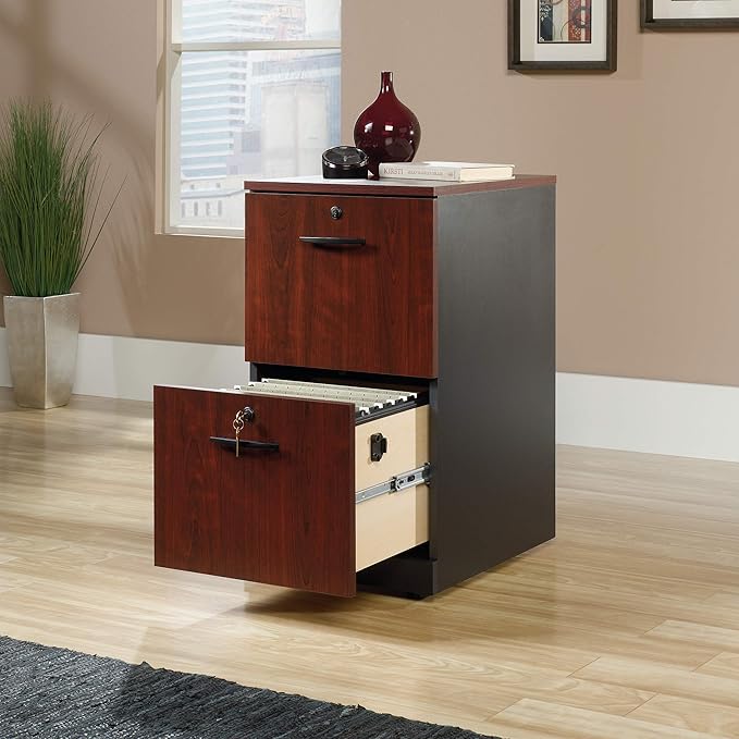 Sauder County Line Dresser, L: 15.55" x W: 19.45" x H: 28.54", Classic Cherry Finish - LeafyLoom
