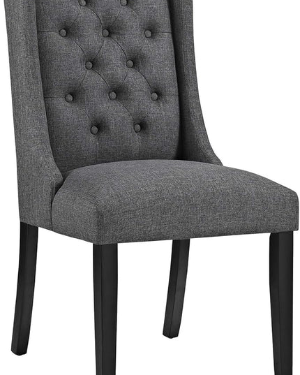 Modway Baronet Modern Tufted Upholstered Fabric Parsons Kitchen and Dining Room Chair in Gray - LeafyLoom