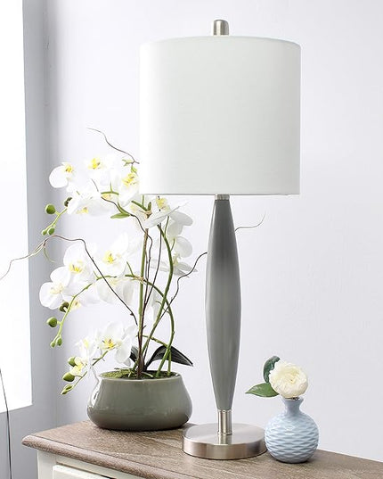 Elegant Designs LT3308-GRY Needle Stick Table Lamp, Gray - LeafyLoom