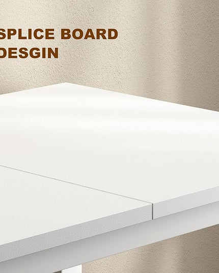 SogesGame Computer Desk, 71 inches Desk & Workstations for Home Office, Writing Study Corner Desk, Modern Simple Style Laptop Table, Easy to Assemble, White - LeafyLoom