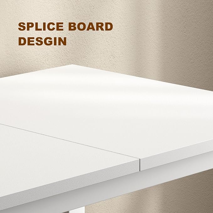 SogesGame Computer Desk, 71 inches Desk & Workstations for Home Office, Writing Study Corner Desk, Modern Simple Style Laptop Table, Easy to Assemble, White - LeafyLoom