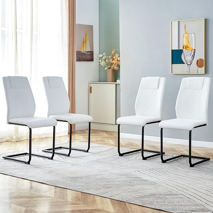 NicBex Haerin-SD-00319-LWJ Dining Chairs, 16"x19"x38", White - LeafyLoom