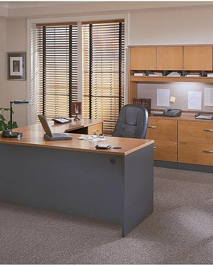 Bush Business Furniture Series C Collection 48W Return Bridge in Natural Cherry - LeafyLoom