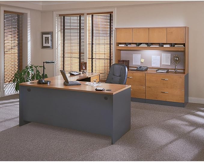Bush Business Furniture Series C Collection 48W Return Bridge in Natural Cherry - LeafyLoom