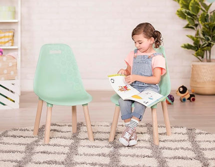 B. toys- B. spaces – Chairs For Kids – 2 Chairs – Wooden Legs - Furniture For Kids – Kid Century Modern: Chair Set - Mint- 3 Years + - LeafyLoom