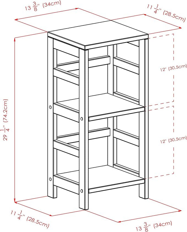 Winsome Leo Model Name Shelving, Tall, Espresso - LeafyLoom