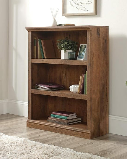 Sauder Miscellaneous Storage 3-Shelf Bookcase/ Book shelf, Vintage Oak finish - LeafyLoom