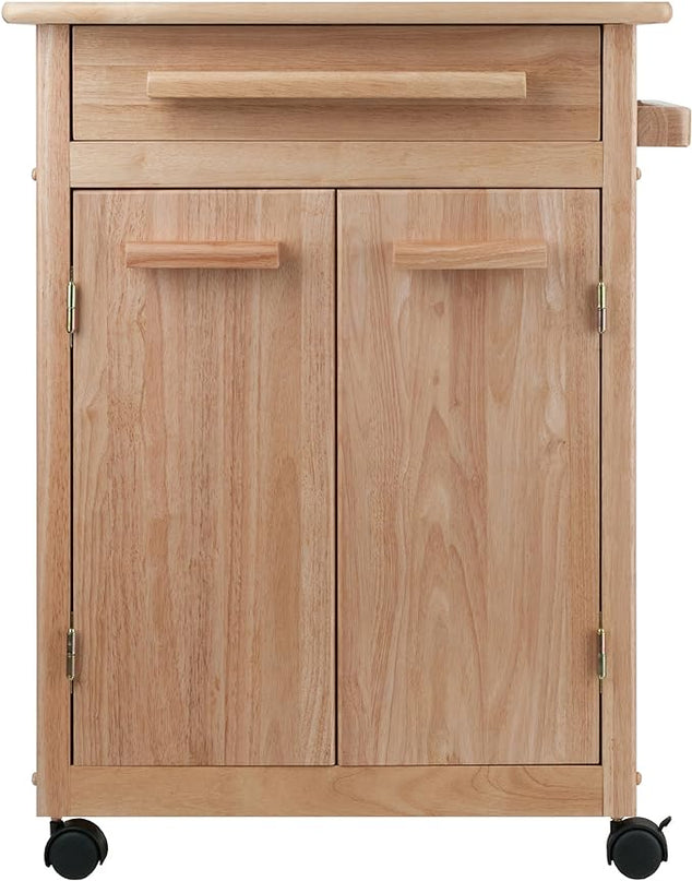 Winsome Wood Kitchen Cart, Natural, Single Drawer (82027) - LeafyLoom
