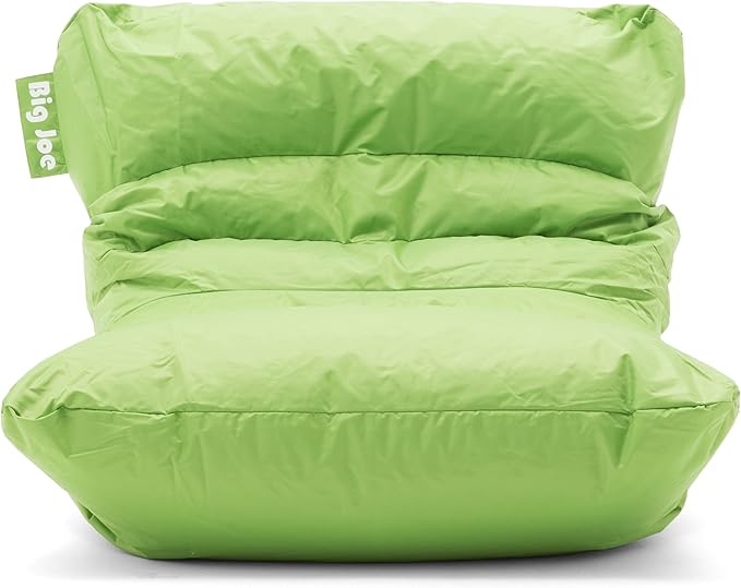 Big Joe Roma Bean Bag Chair, Spicy Lime Smartmax, Durable Polyester Nylon Blend, 3 feet - LeafyLoom