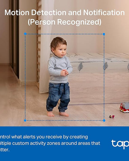 Tapo by TP-Link Pan/Tilt Security Camera for Baby Monitor, Pet Camera w/Motion Detection, 1080P, 2-Way Audio, Night Vision, Cloud & SD Card Storage, Works with Alexa & Google Home, Black (Tapo C201) Tapo