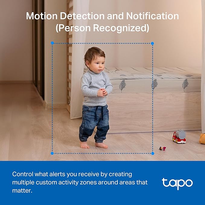 Tapo by TP-Link Pan/Tilt Security Camera for Baby Monitor, Pet Camera w/Motion Detection, 1080P, 2-Way Audio, Night Vision, Cloud & SD Card Storage, Works with Alexa & Google Home, Black (Tapo C201) Tapo