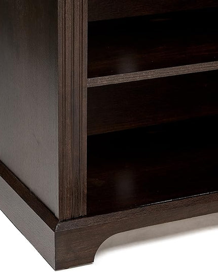Rockpoint 70inch Modern TV Stand Storage Media Console Entertainment Center for TVs up to 80,Espresso - LeafyLoom