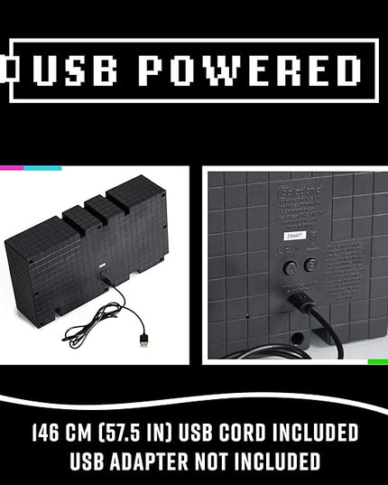 Game Over 8-Bit Pixel Light, Color Changing and Sound Reactive Mood Light, Retro Gaming Room Decor and Gift for Gamer - LeafyLoom