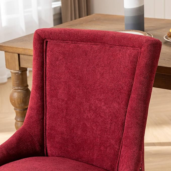NicBex Haerin-SD-00087-LWJ Dining Chairs, 22.8"x20.8"x35.4", Burgundy - LeafyLoom
