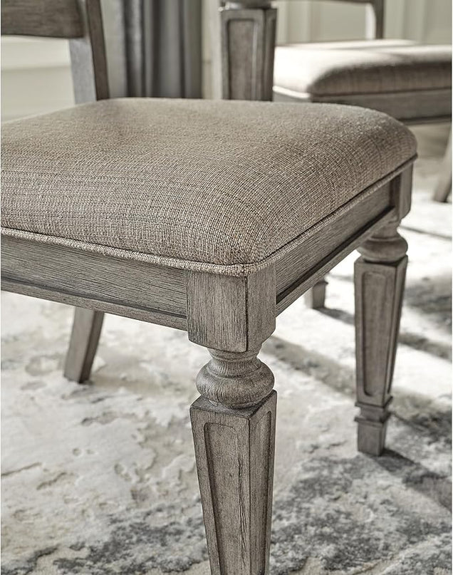 Signature Design by Ashley Lodenbay Classic Farmhouse Weathered Dining Chair, Set of 2, Antique Gray - LeafyLoom