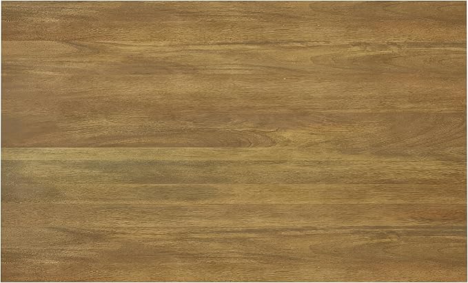 SIMPLIHOME Hunter SOLID MANGO WOOD and Metal Rectangle Industrial Table for The Dining Room, 66 inch, Light Brown - LeafyLoom