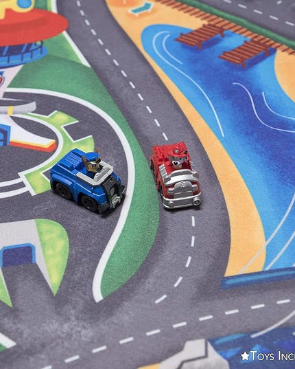 Gertmenian Nickelodeon Paw Patrol Town Tower Interactive Rug Includes 2x Cars feat. Chase and Marshall Suitable for Classroom, Nursery, Bedroom, or Play Area 40x54in Medium, 32500 - LeafyLoom