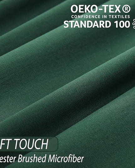 Whitney Home Textile Queen Sheet Set - 4 Piece Soft Breathable Bed Sheets for Queen Size Bed, Deep Pocket Lxuury Brushed Sheets, Hotel Bedding Sheets and Pillowcases, Wrinkle Free Oeko-Tex Sheets - LeafyLoom