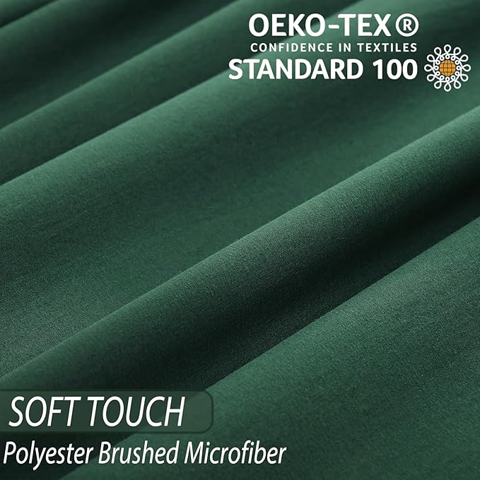Whitney Home Textile Queen Sheet Set - 4 Piece Soft Breathable Bed Sheets for Queen Size Bed, Deep Pocket Lxuury Brushed Sheets, Hotel Bedding Sheets and Pillowcases, Wrinkle Free Oeko-Tex Sheets - LeafyLoom