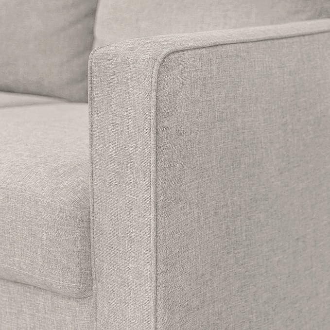 Furinno Bayonne Modern Upholstered Loveseat/Sofa Couch for Living Room, Fog - LeafyLoom