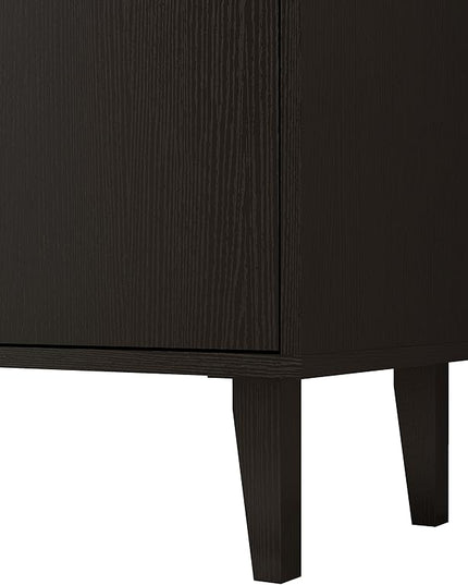Panana 2 Door Kitchen Buffet Storage Cabinet Accent Console Table for Kitchen Dining Living Room Hallway Office (Black) - LeafyLoom