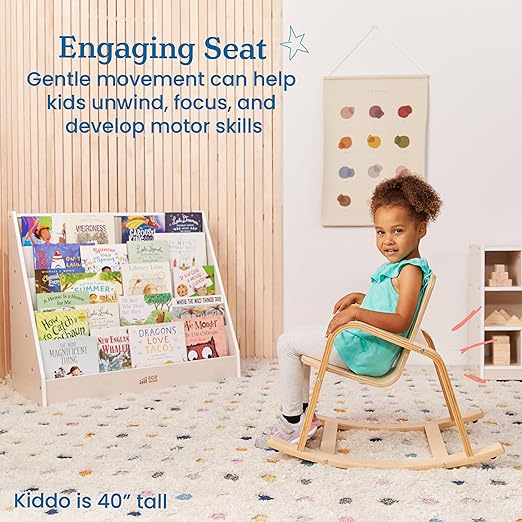 ECR4Kids Bentwood Rocking Chair, Kids Furniture, Natural - LeafyLoom