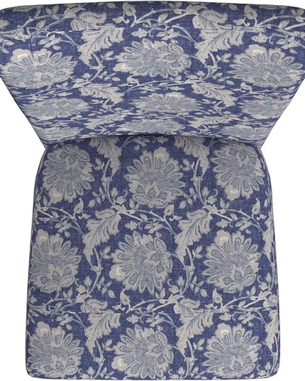 HomePop Classic Parsons Dining Chairs, Pack of 2, Blue Floral Print - LeafyLoom