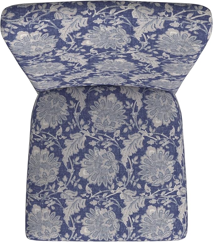 HomePop Classic Parsons Dining Chairs, Pack of 2, Blue Floral Print - LeafyLoom