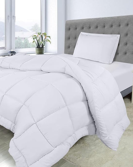 Utopia Bedding Twin Comforter Set Kids with 1 Pillow Sham, Bedding Comforter Sets, Down Alternative White Comforter, Soft and Comfortable, Machine Washable - LeafyLoom