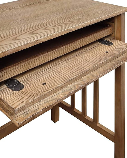 Convenience Concepts Designs2Go Mission Desk with Keyboard Drawer, Driftwood - LeafyLoom