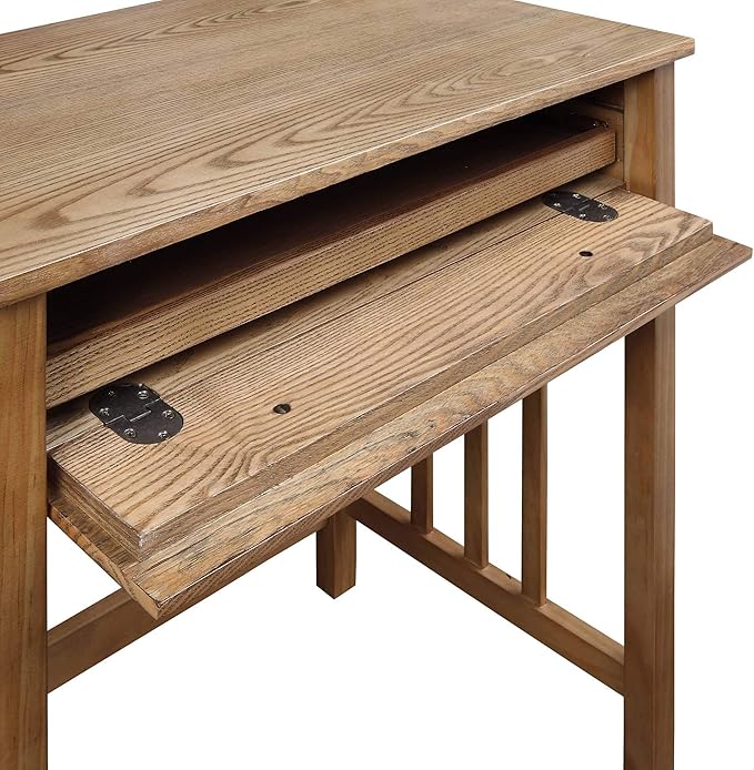Convenience Concepts Designs2Go Mission Desk with Keyboard Drawer, Driftwood - LeafyLoom